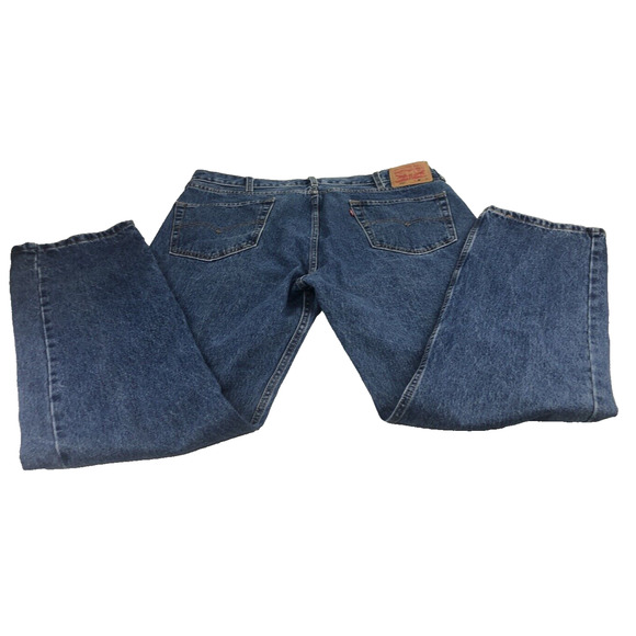 Levi's 505 Men's Jeans 40 x 32 Regular Fit Straight Leg Y2K Blue Denim Stonewash - Picture 2 of 11